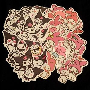 50 My Melody and Kuromi Assorted Sticker Pack.